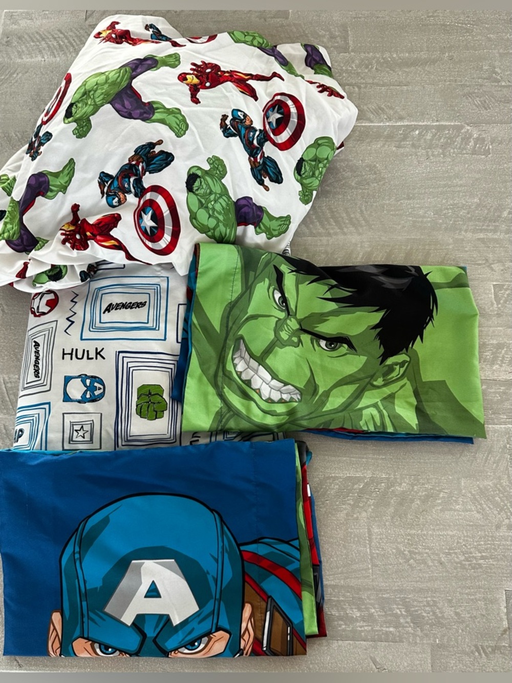 Marvel Avengers Hero Time Full Sheet Set 4 Pieces Kids Bedding